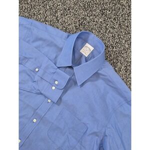 NWT Brooks Brothers 1818 Regent Fit Blue Oxford Mens 16.5 4/5 Long Sleeve Button